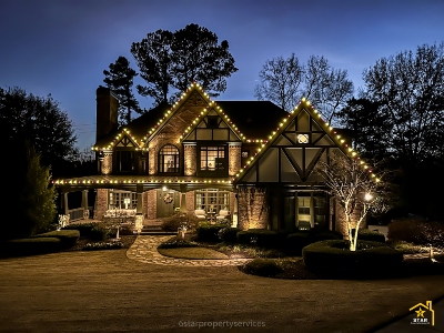 Christmas light installation